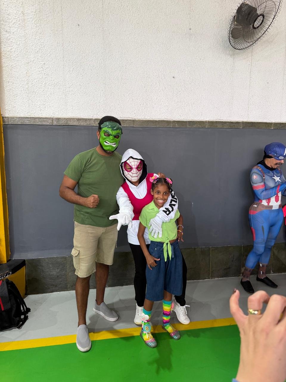 Hulk e Aranha garantiram a foto do dia